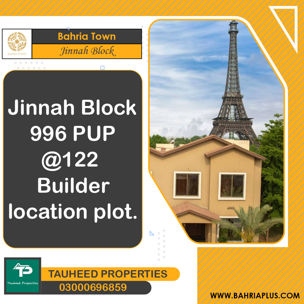5 Marla Residential Plot for Sale in Sector E - Jinnah Block -  Bahria Town, Lahore - (BP-365664)