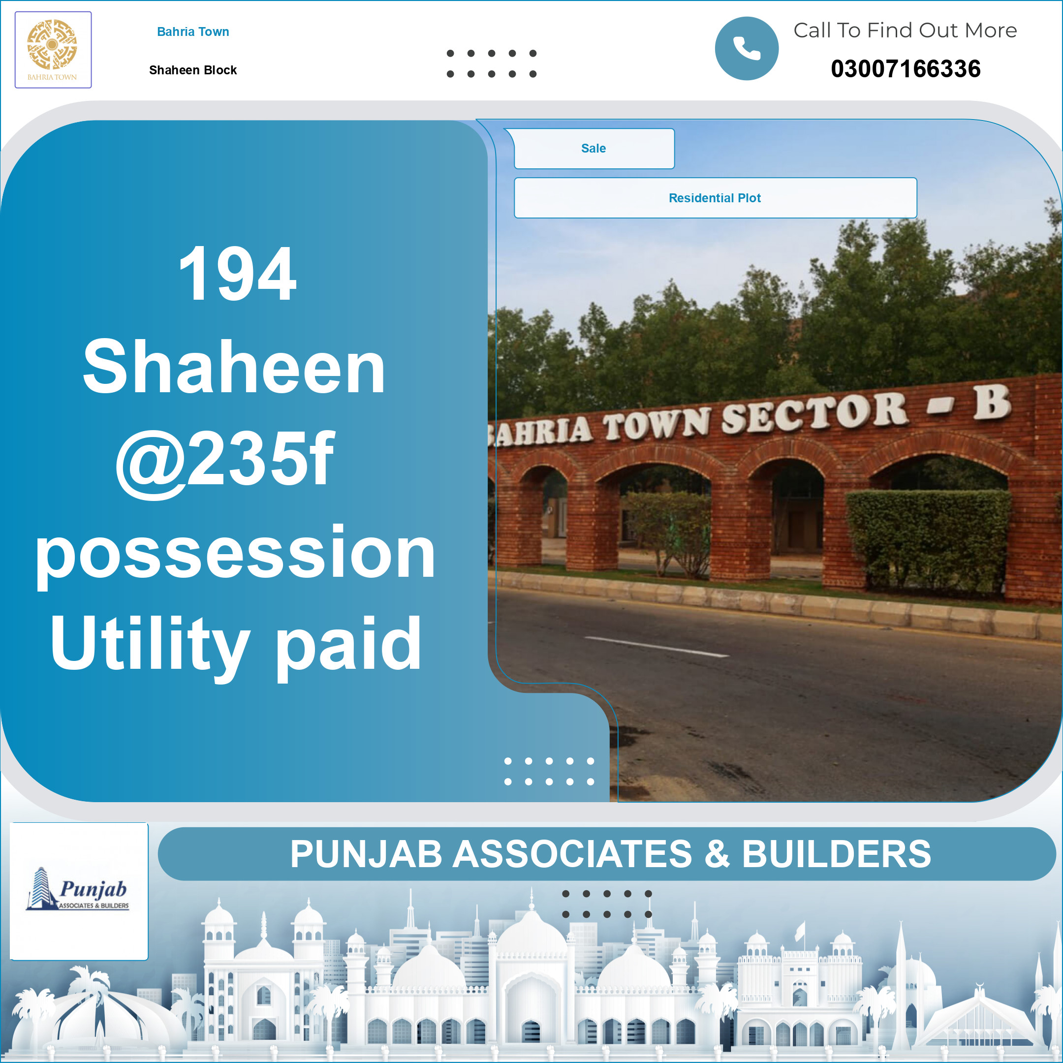 Residential Plot for Sale in Sector B - Shaheen Block -  Bahria Town, Lahore - (BP-365738)