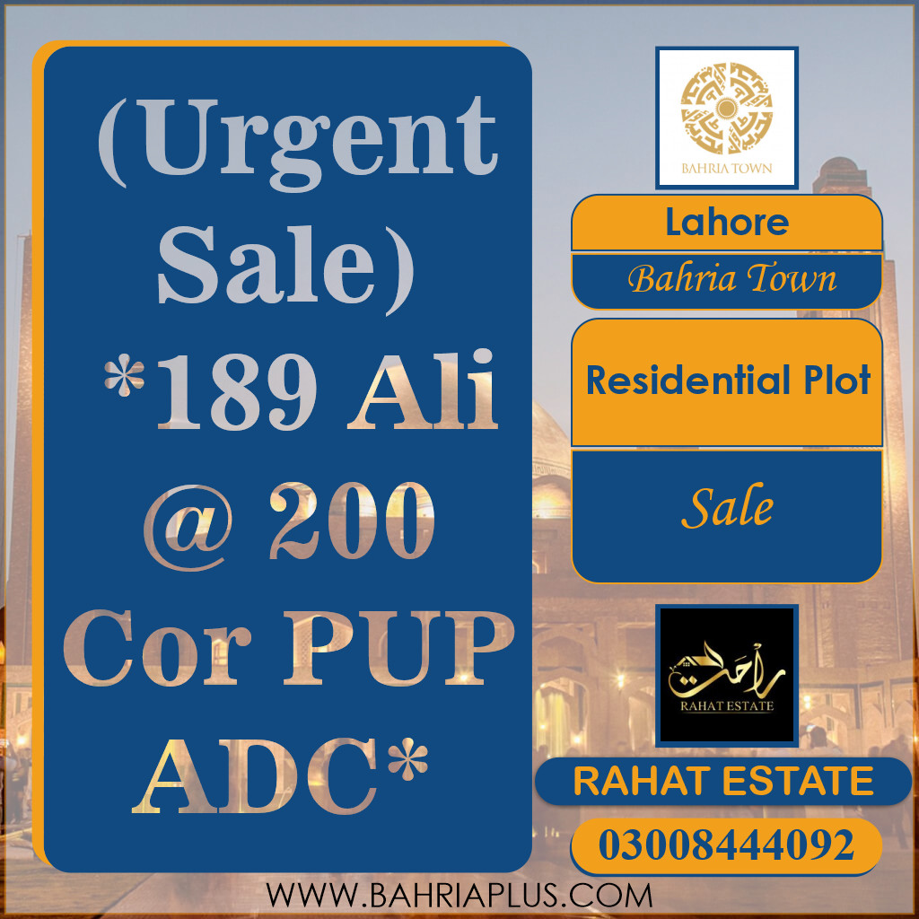 10 Marla Residential Plot for Sale in Bahria Town, Lahore - (BP-365787)