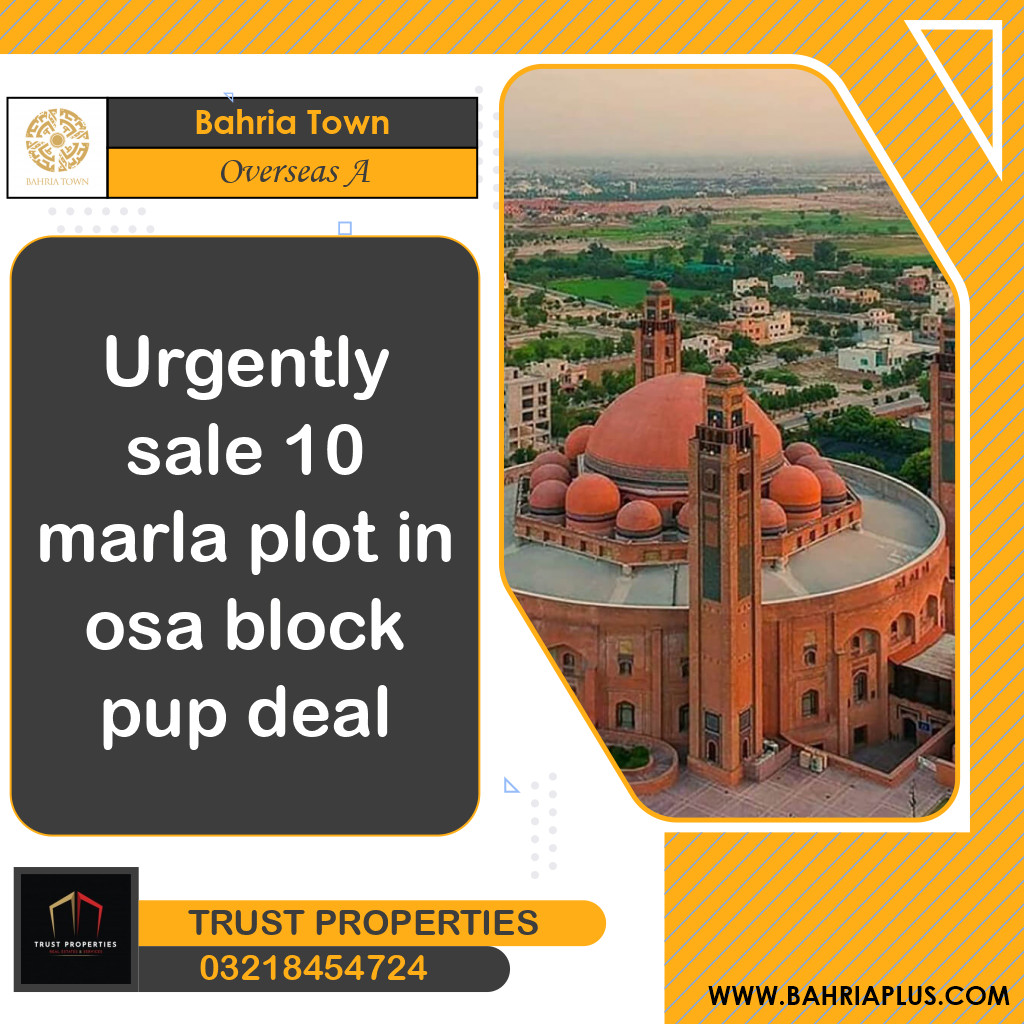 10 Marla Residential Plot for Sale in Overseas A -  Bahria Town, Lahore - (BP-365955)