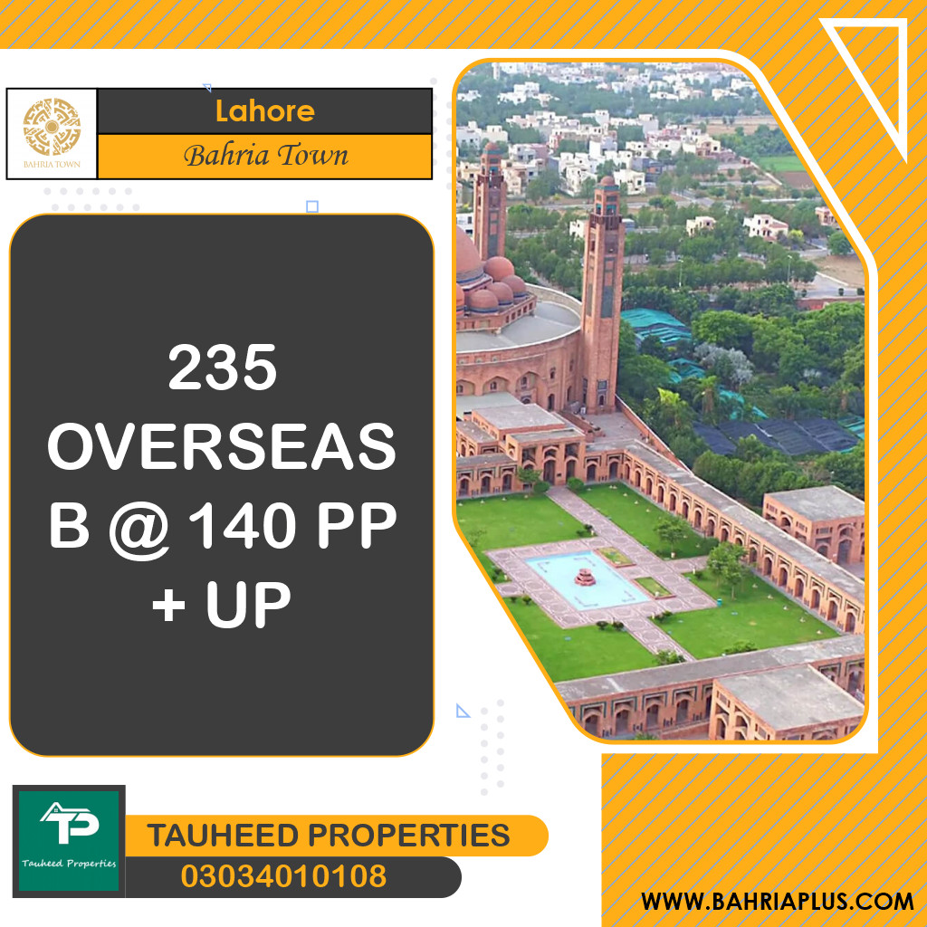 10 Marla Residential Plot for Sale in Bahria Town, Lahore - (BP-366040)