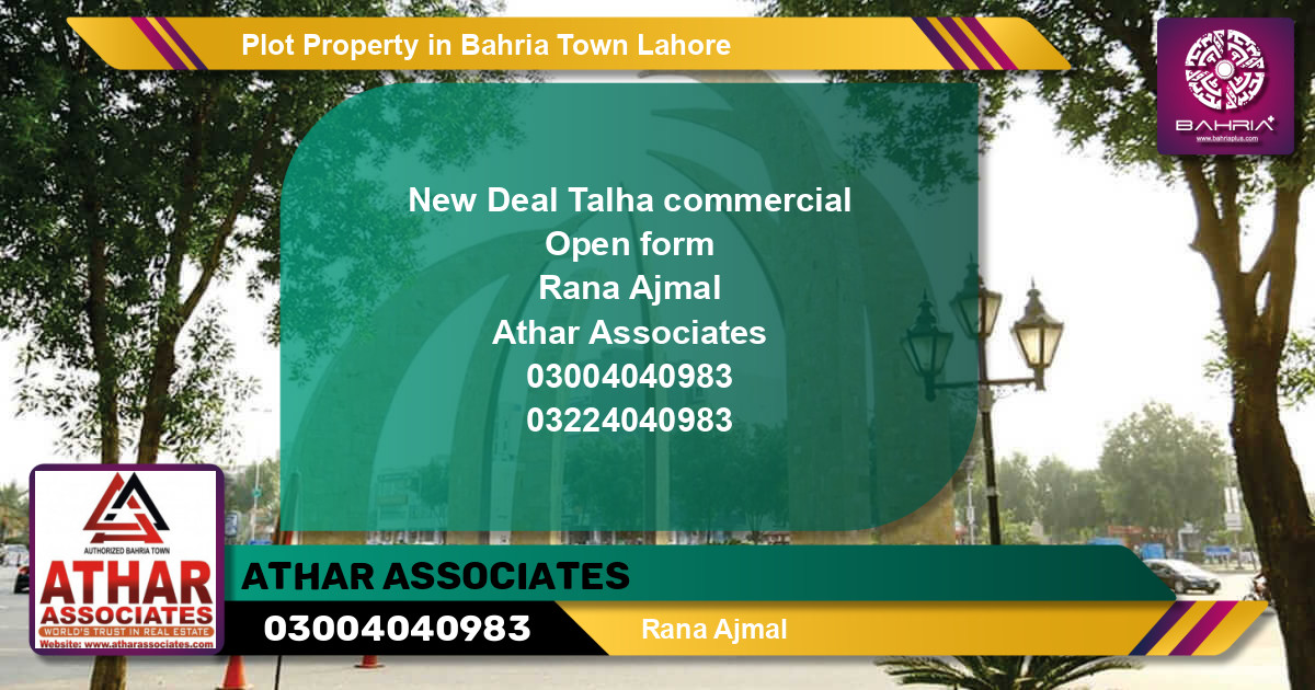 Commercial Plot for Sale in Bahria Town, Lahore - (BP-36614)