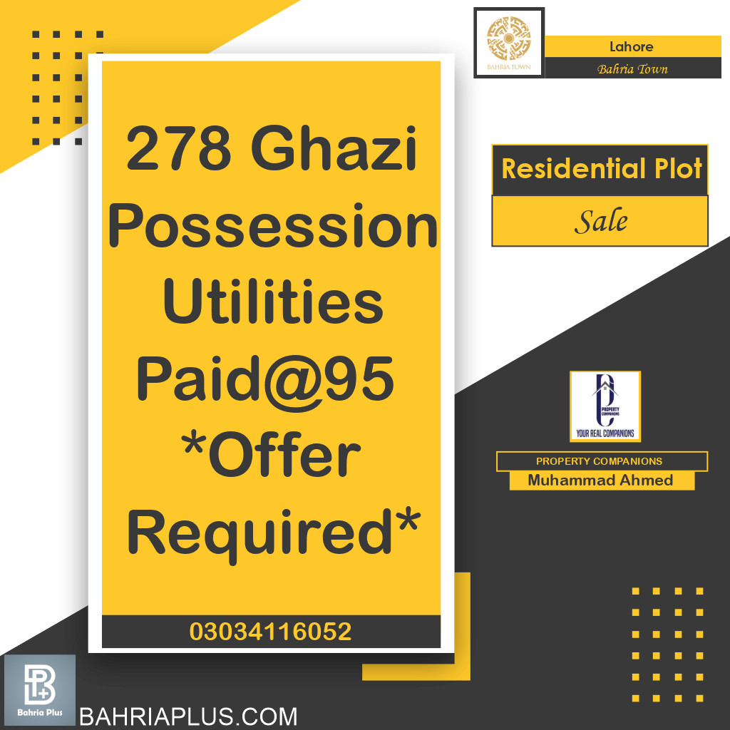 Residential Plot for Sale in Bahria Town, Lahore - (BP-366191)
