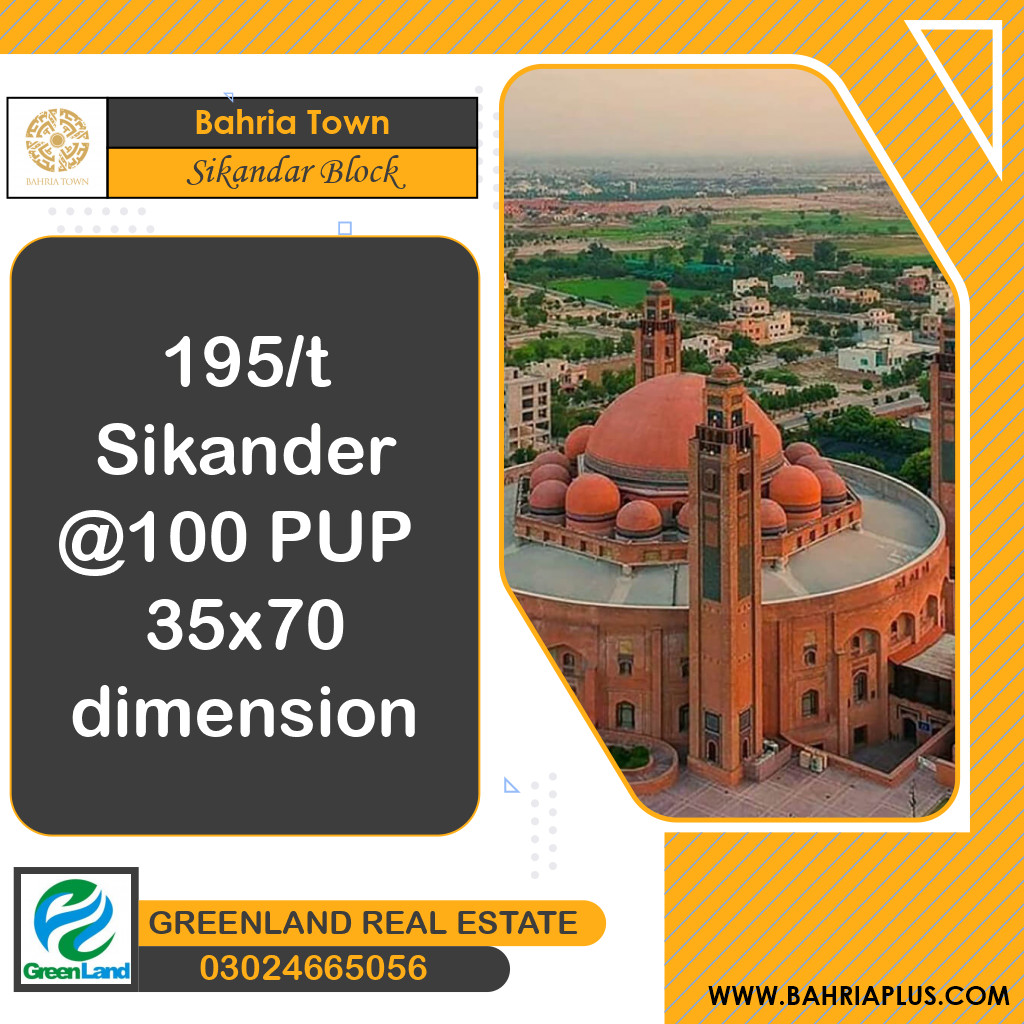 10 Marla Residential Plot for Sale in Sector F - Sikander Block -  Bahria Town, Lahore - (BP-366248)