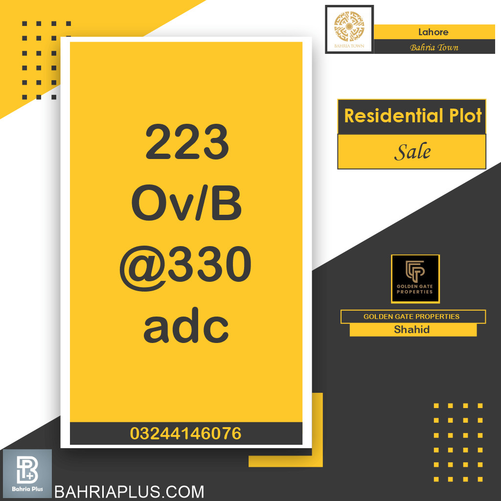 Residential Plot for Sale in Bahria Town, Lahore - (BP-366259)