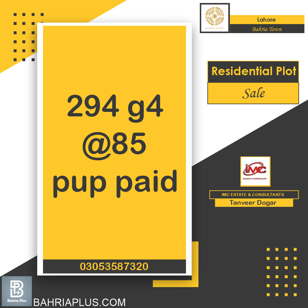 Residential Plot for Sale in Bahria Town, Lahore - (BP-366374)
