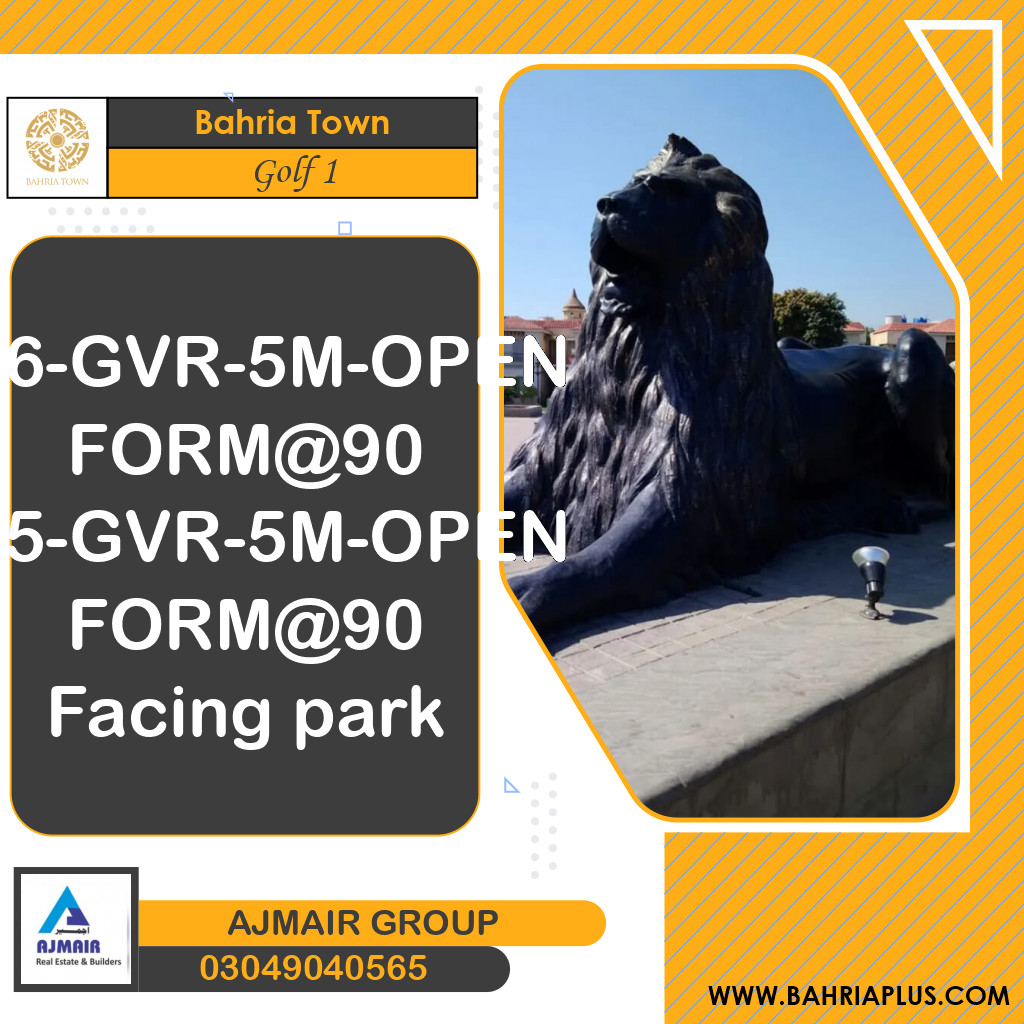 5 Marla Residential Plot for Sale in Golf Phase 1 -  Bahria Town, Lahore - (BP-366392)