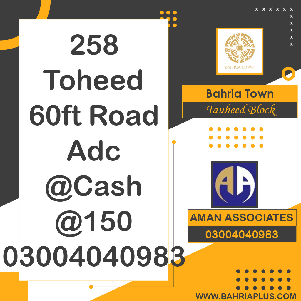 Residential Plot for Sale in Sector F - Tauheed Block -  Bahria Town, Lahore - (BP-366404)
