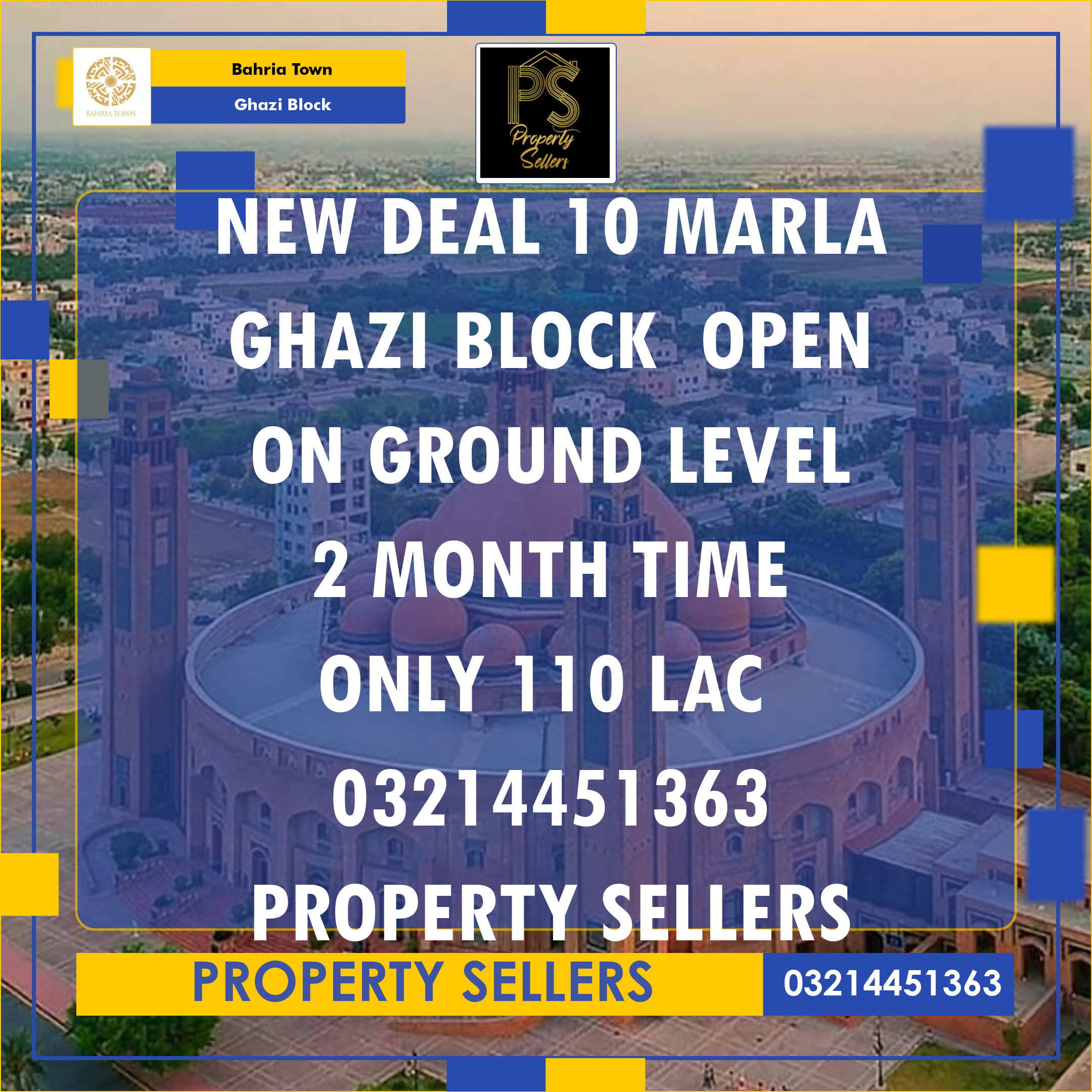 10 Marla Residential Plot for Sale in Sector F - Ghazi Block -  Bahria Town, Lahore - (BP-366420)