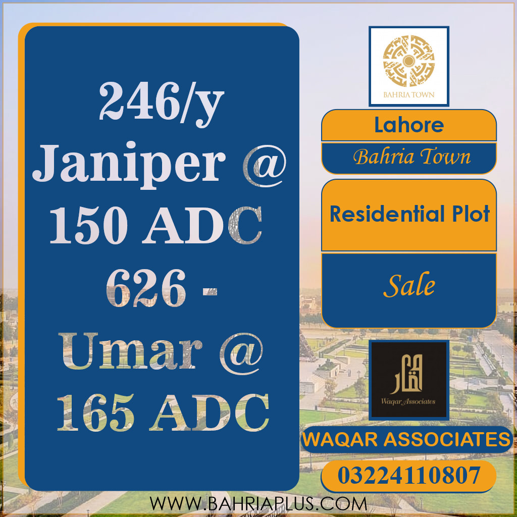 Residential Plot for Sale in Bahria Town, Lahore - (BP-366506)