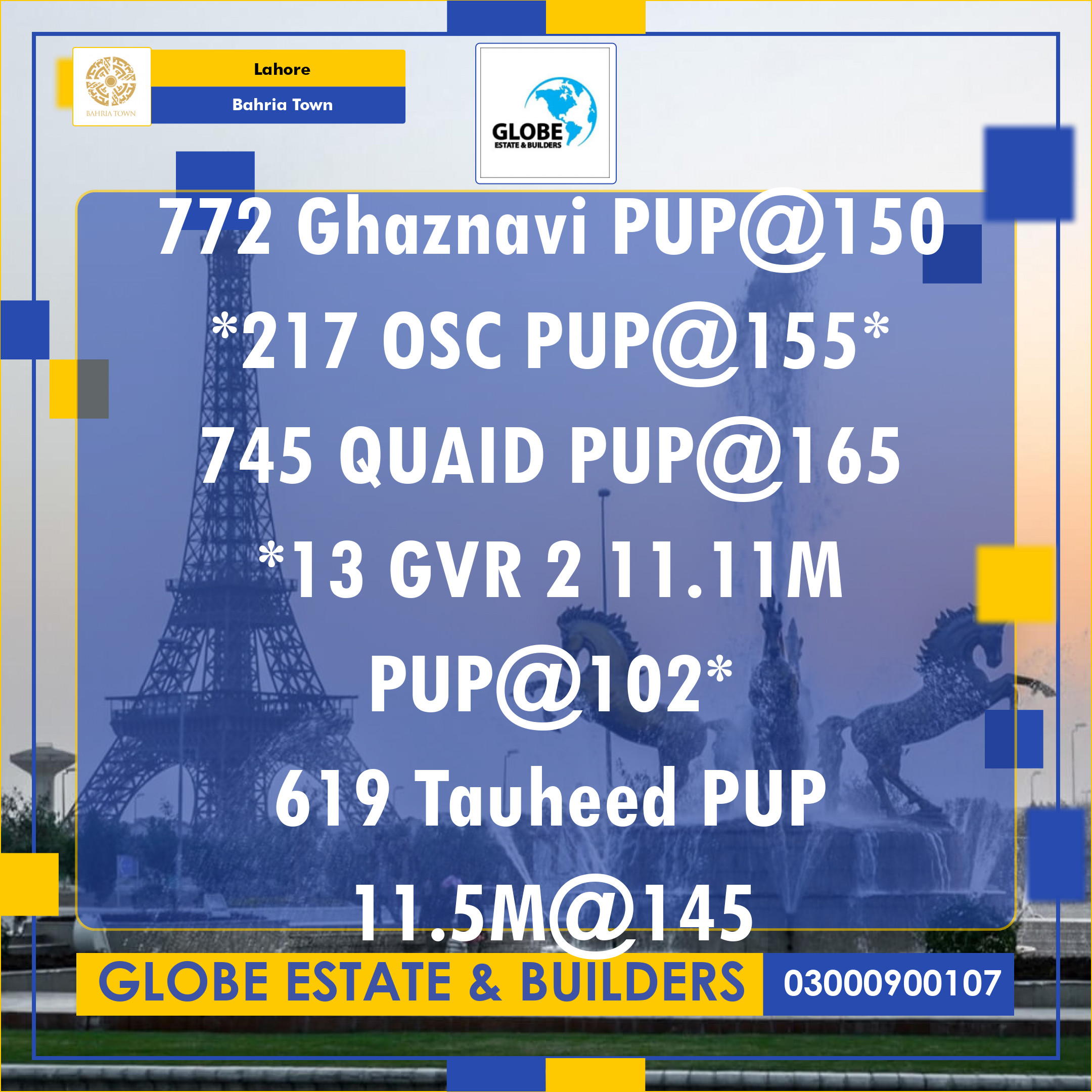 Residential Plot for Sale in Bahria Town, Lahore - (BP-366783)