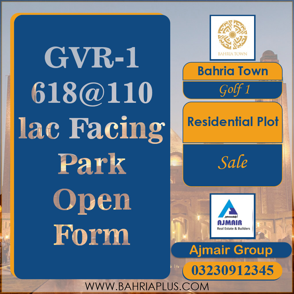 5 Marla Residential Plot for Sale in Golf Phase 1 -  Bahria Town, Lahore - (BP-366842)