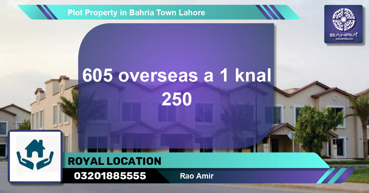 Residential Plot for Sale in Bahria Town, Lahore - (BP-36698)