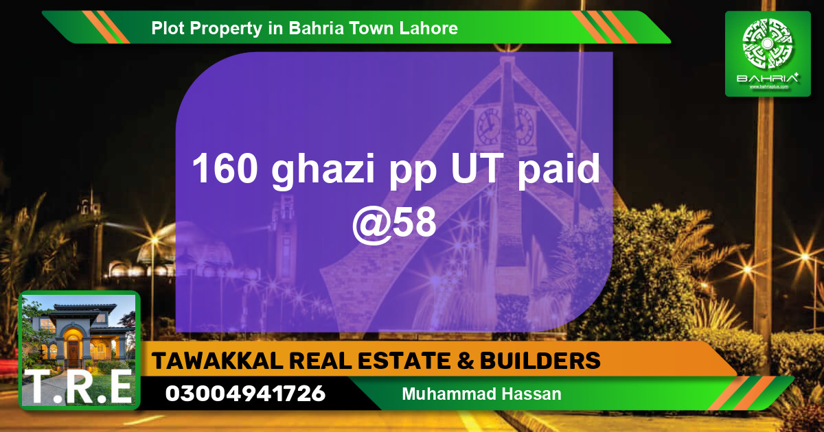 Residential Plot for Sale in Bahria Town, Lahore - (BP-36711)