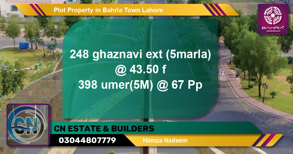 Residential Plot for Sale in Bahria Town, Lahore - (BP-36721)