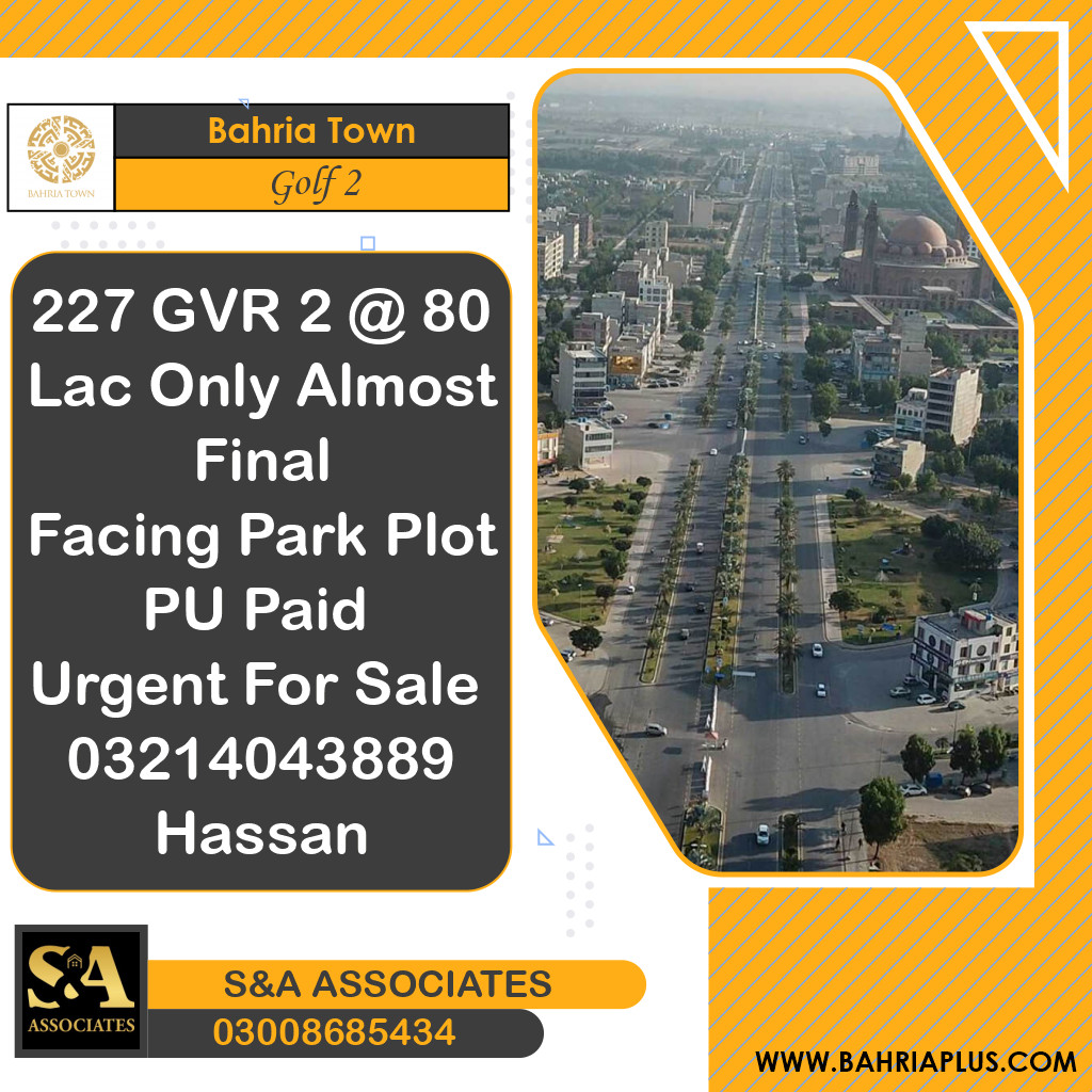 10 Marla Residential Plot for Sale in Golf Phase 2 -  Bahria Town, Lahore - (BP-367296)