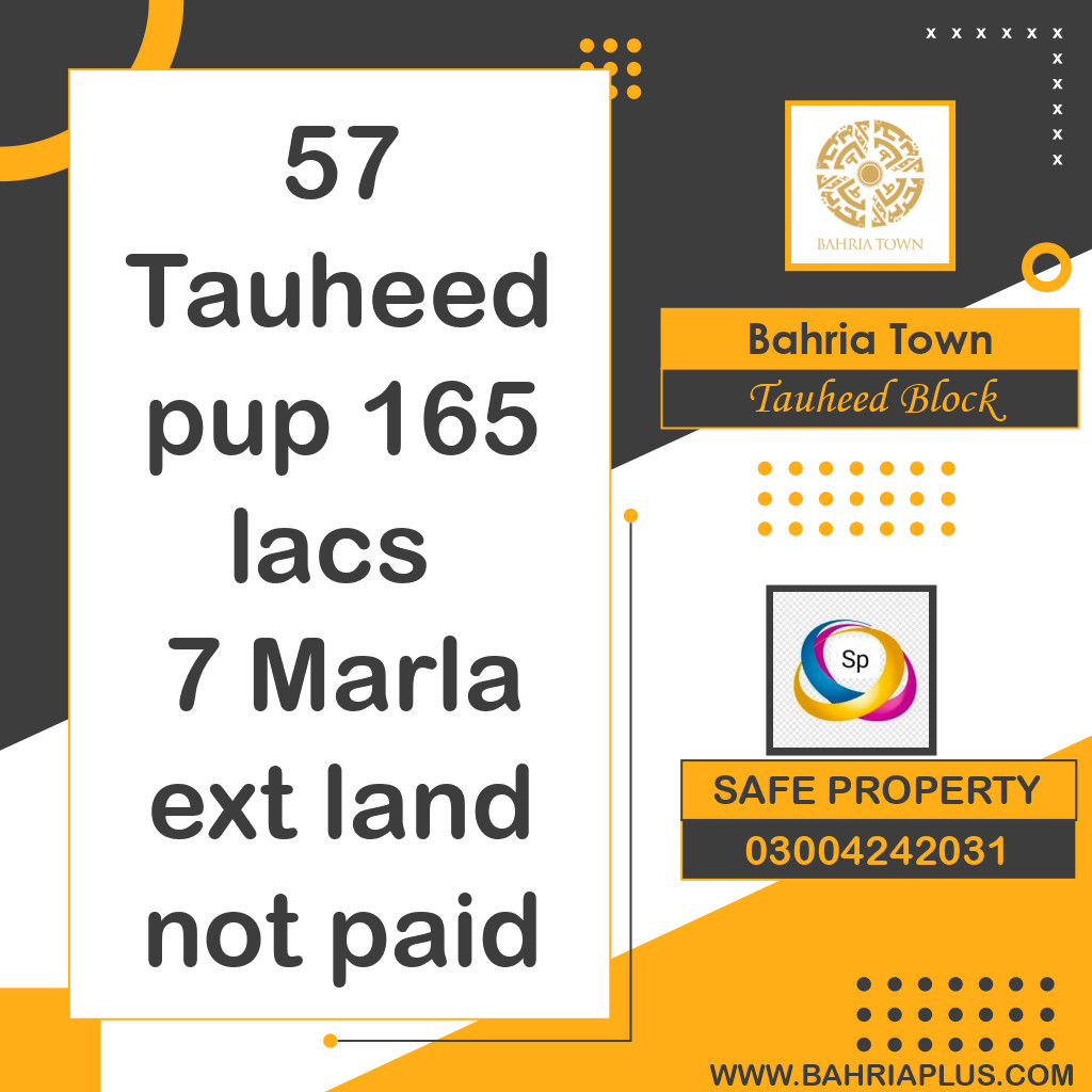 1 Kanal Residential Plot for Sale in Sector F - Tauheed Block -  Bahria Town, Lahore - (BP-367435)