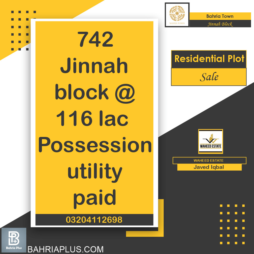 5 Marla Residential Plot for Sale in Sector E - Jinnah Block -  Bahria Town, Lahore - (BP-367529)