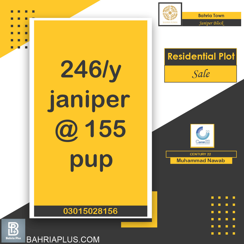 10 Marla Residential Plot for Sale in Sector C - Janiper Block -  Bahria Town, Lahore - (BP-367602)