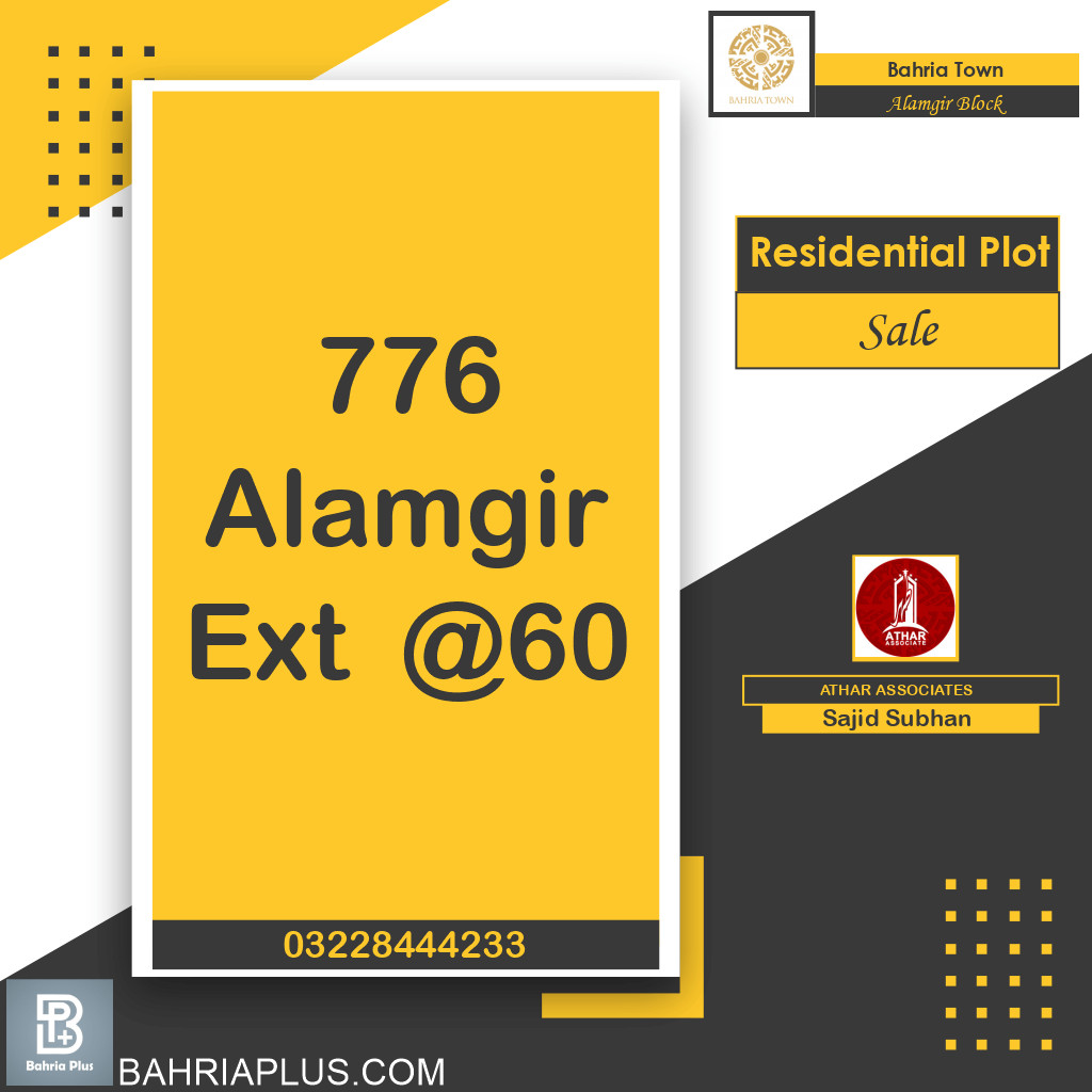 5 Marla Residential Plot for Sale in Sector F - Alamgir Block -  Bahria Town, Lahore - (BP-367650)