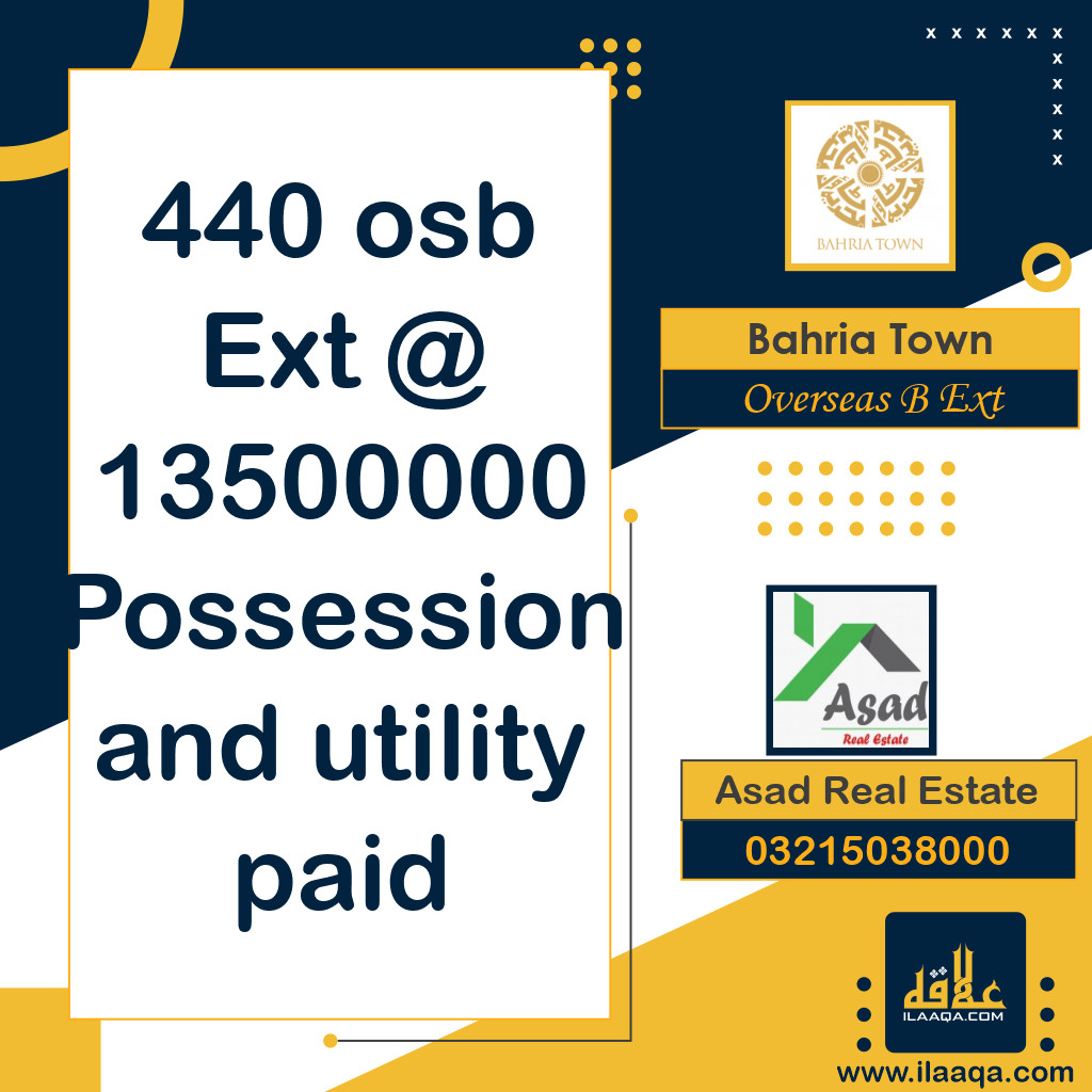 10 Marla Residential Plot for Sale in Overseas B Ext -  Bahria Town, Lahore - (BP-367714)