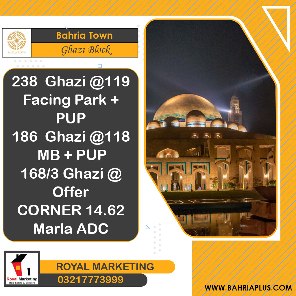 14 Marla Residential Plot for Sale in Sector F - Ghazi Block -  Bahria Town, Lahore - (BP-367809)