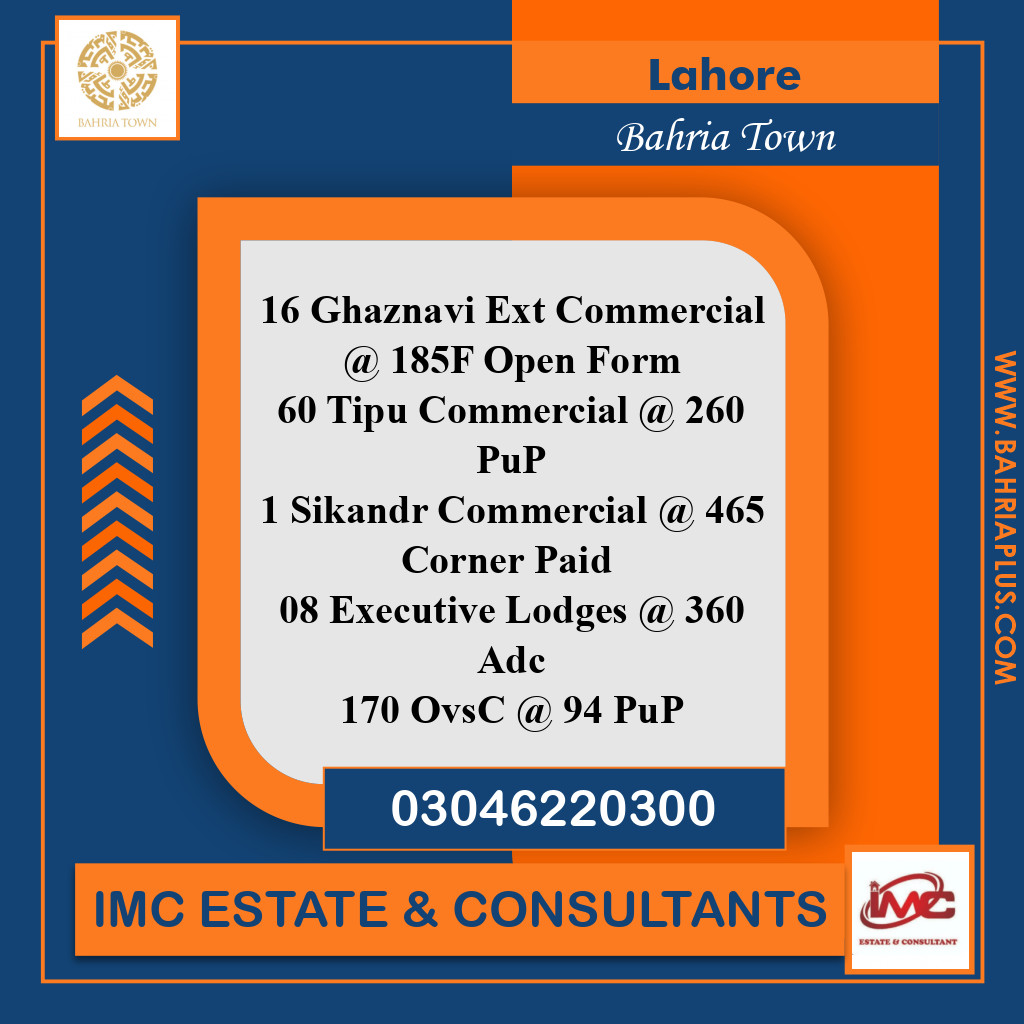 Residential Plot for Sale in Bahria Town, Lahore - (BP-367873)