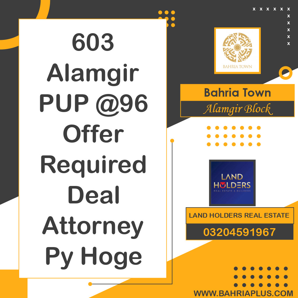 10 Marla Residential Plot for Sale in Sector F - Alamgir Block -  Bahria Town, Lahore - (BP-368212)