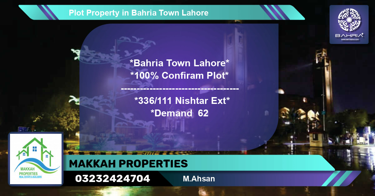 Residential Plot for Sale in Bahria Town, Lahore - (BP-36825)