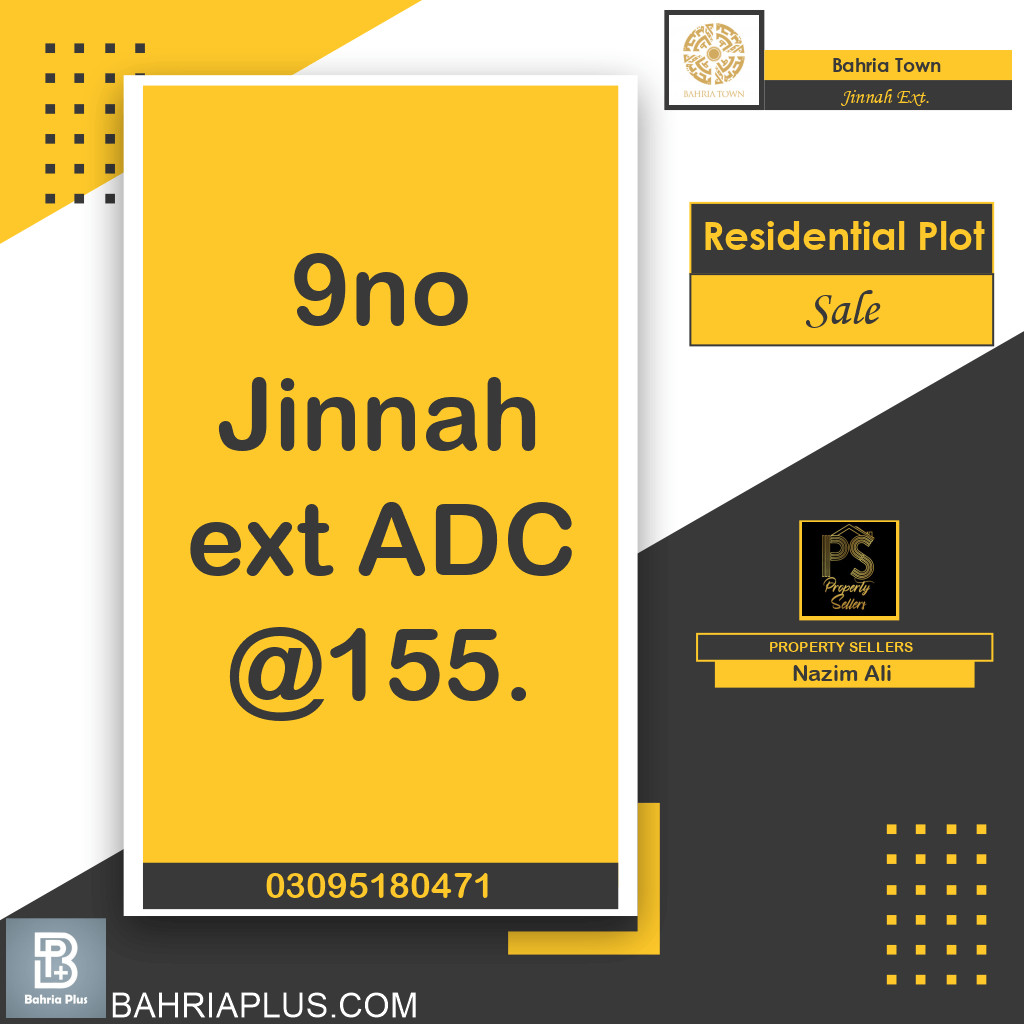 10 Marla Residential Plot for Sale in Sector E - Jinnah Ext. Block -  Bahria Town, Lahore - (BP-368511)