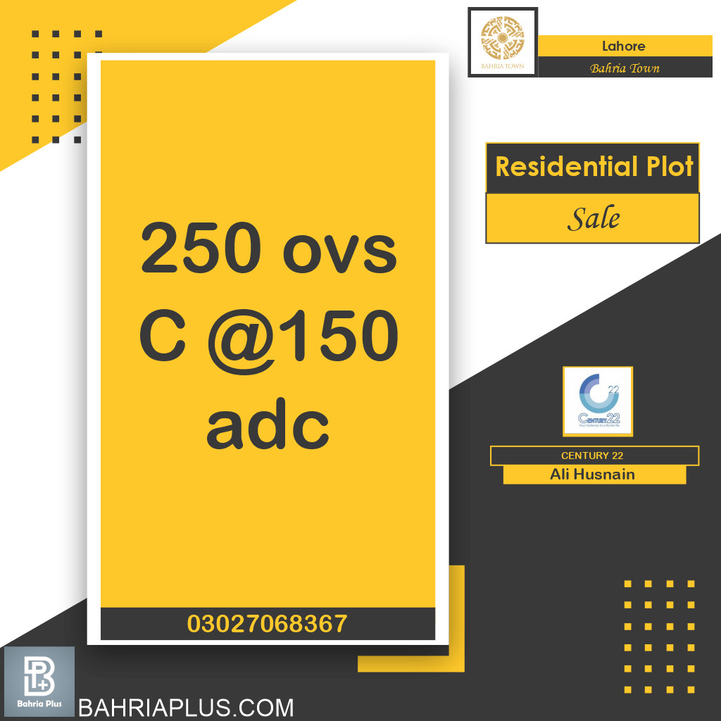 Residential Plot for Sale in Bahria Town, Lahore - (BP-368646)