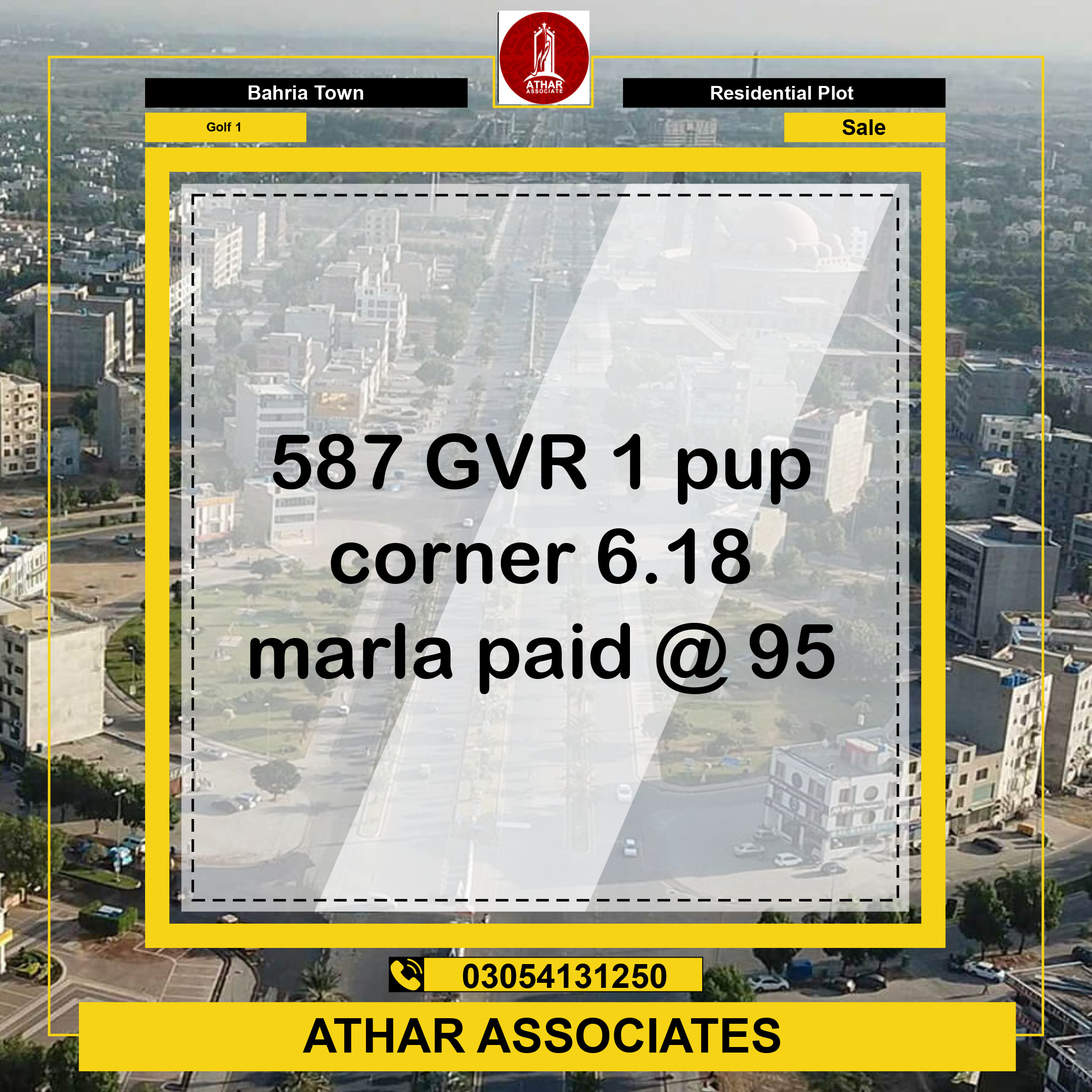 5 Marla Residential Plot for Sale in Golf Phase 1 -  Bahria Town, Lahore - (BP-368783)