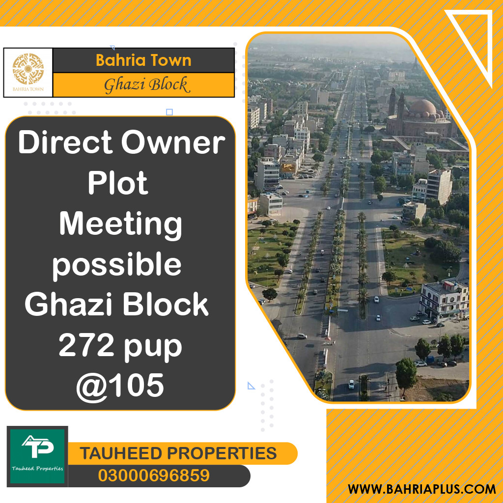 10 Marla Residential Plot for Sale in Sector F - Ghazi Block -  Bahria Town, Lahore - (BP-368885)