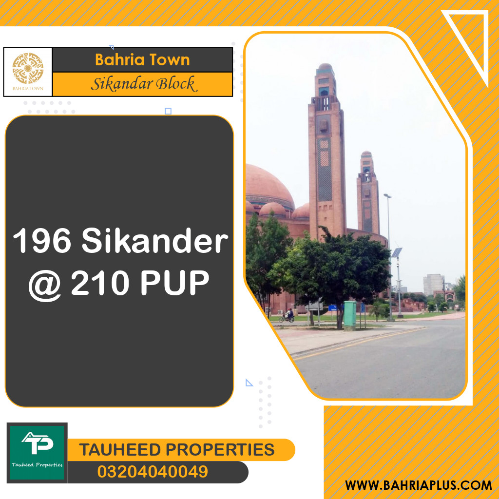 1 Kanal Residential Plot for Sale in Sector F - Sikander Block -  Bahria Town, Lahore - (BP-369149)