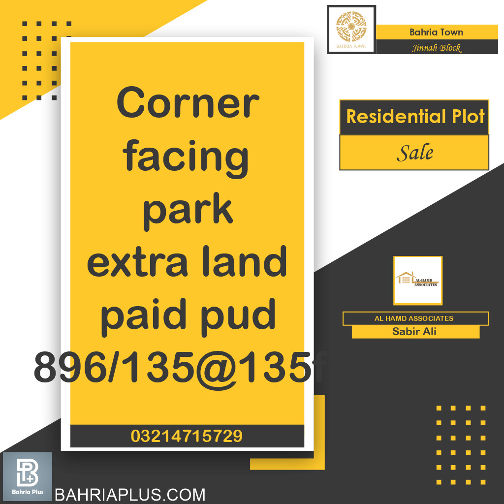 7.75 Marla Residential Plot for Sale in Sector E - Jinnah Block -  Bahria Town, Lahore - (BP-369201)