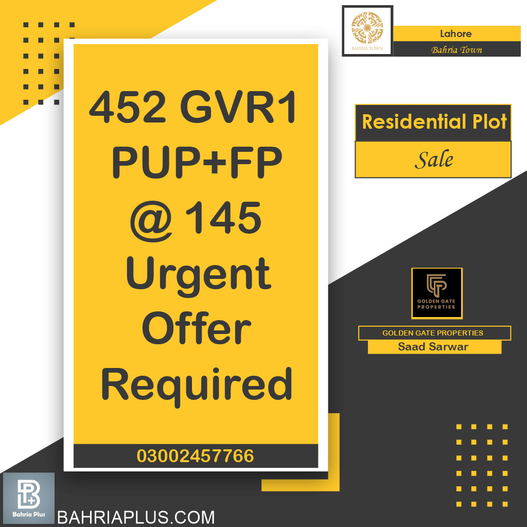 Residential Plot for Sale in Bahria Town, Lahore - (BP-369227)