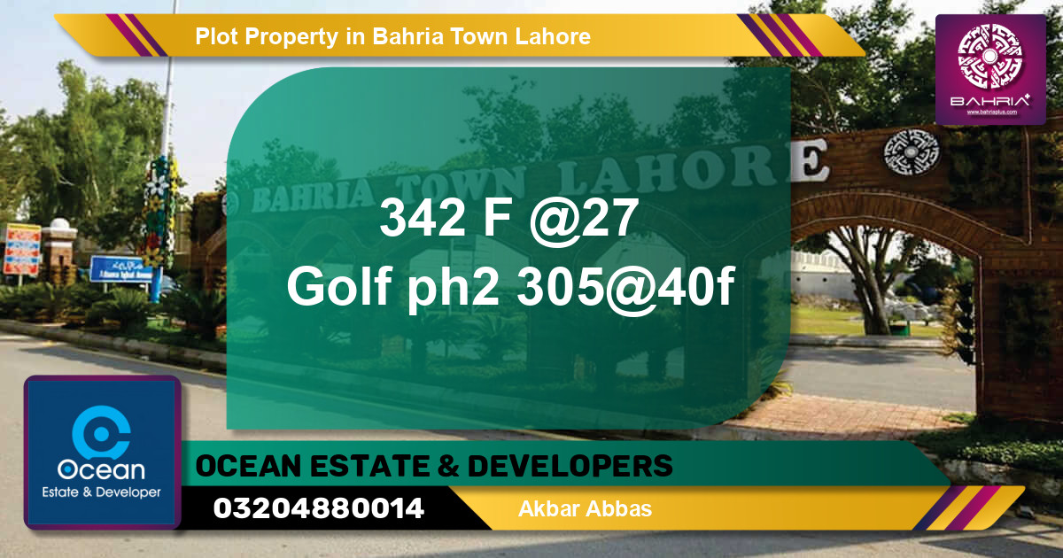 Residential Plot for Sale in Bahria Town, Lahore - (BP-36924)