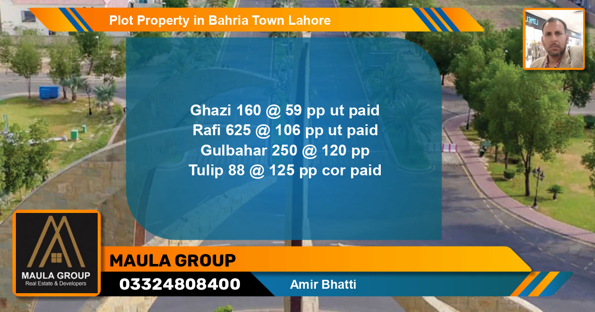 Residential Plot for Sale in Bahria Town, Lahore - (BP-36928)
