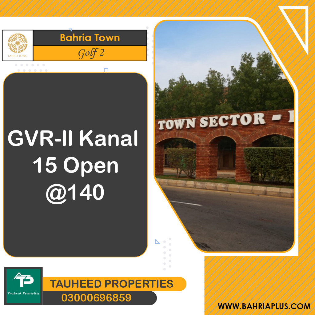 1 Kanal Residential Plot for Sale in Golf Phase 2 -  Bahria Town, Lahore - (BP-369352)