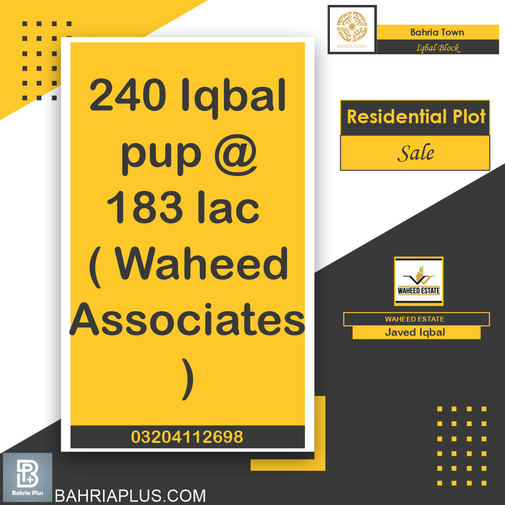 10 Marla Residential Plot for Sale in Sector E - Iqbal Block -  Bahria Town, Lahore - (BP-369422)