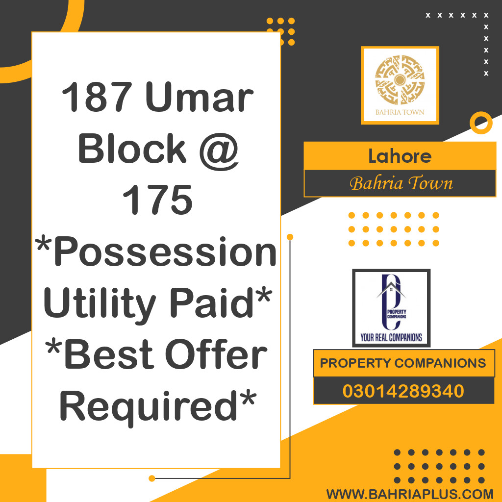 Residential Plot for Sale in Bahria Town, Lahore - (BP-369667)