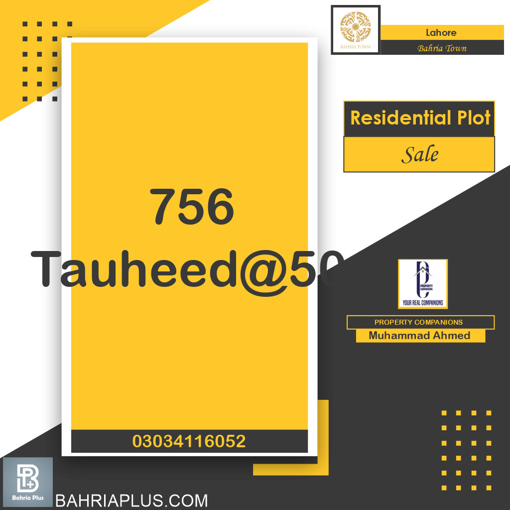 Residential Plot for Sale in Bahria Town, Lahore - (BP-369691)