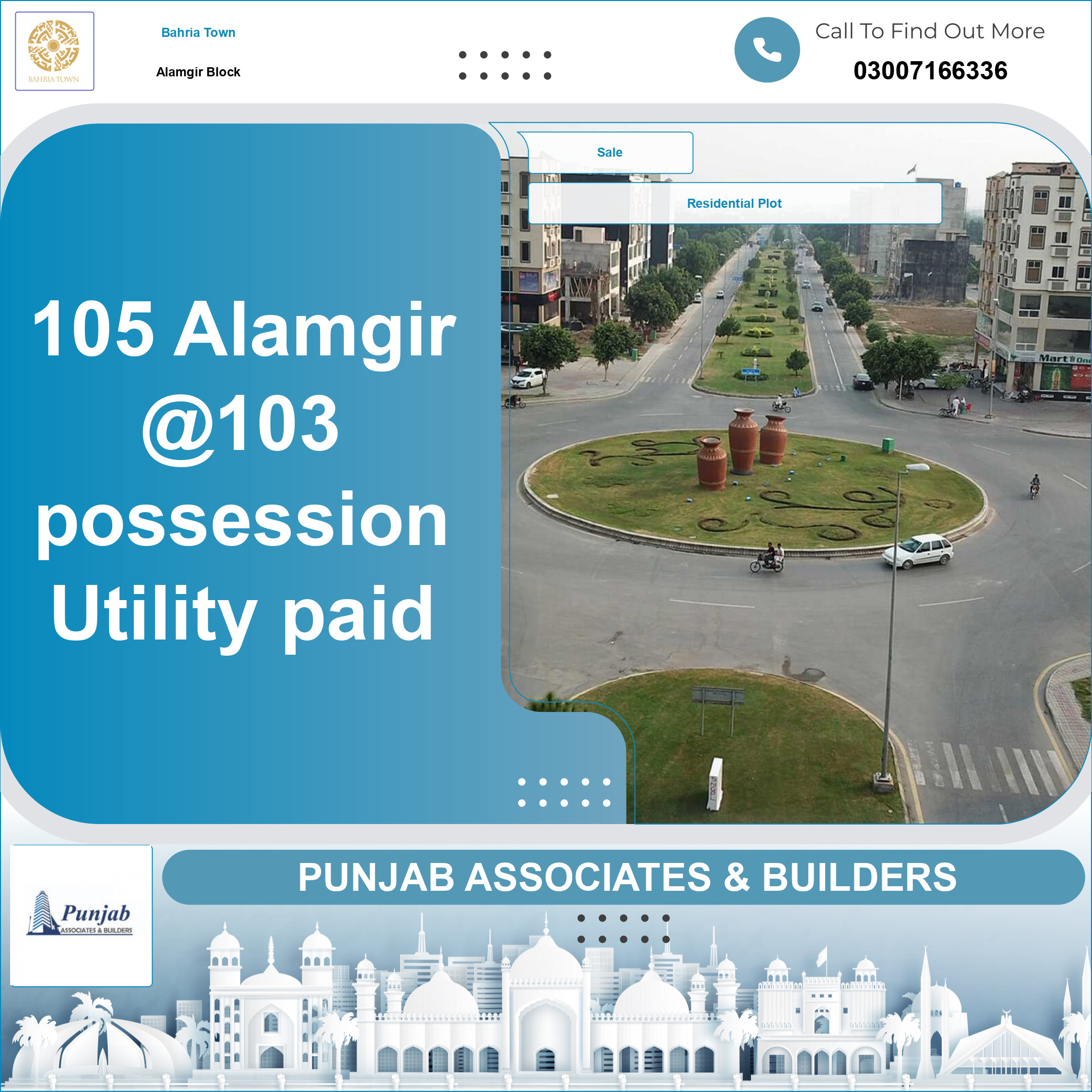 Residential Plot for Sale in Sector F - Alamgir Block -  Bahria Town, Lahore - (BP-369708)