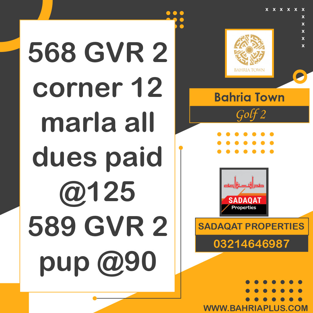 12 Marla Residential Plot for Sale in Golf Phase 2 -  Bahria Town, Lahore - (BP-369738)