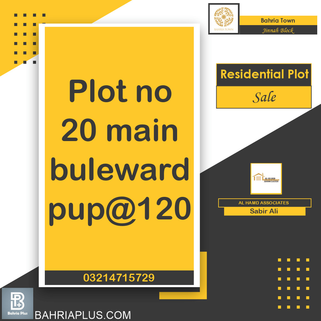 5 Marla Residential Plot for Sale in Sector E - Jinnah Block -  Bahria Town, Lahore - (BP-369757)