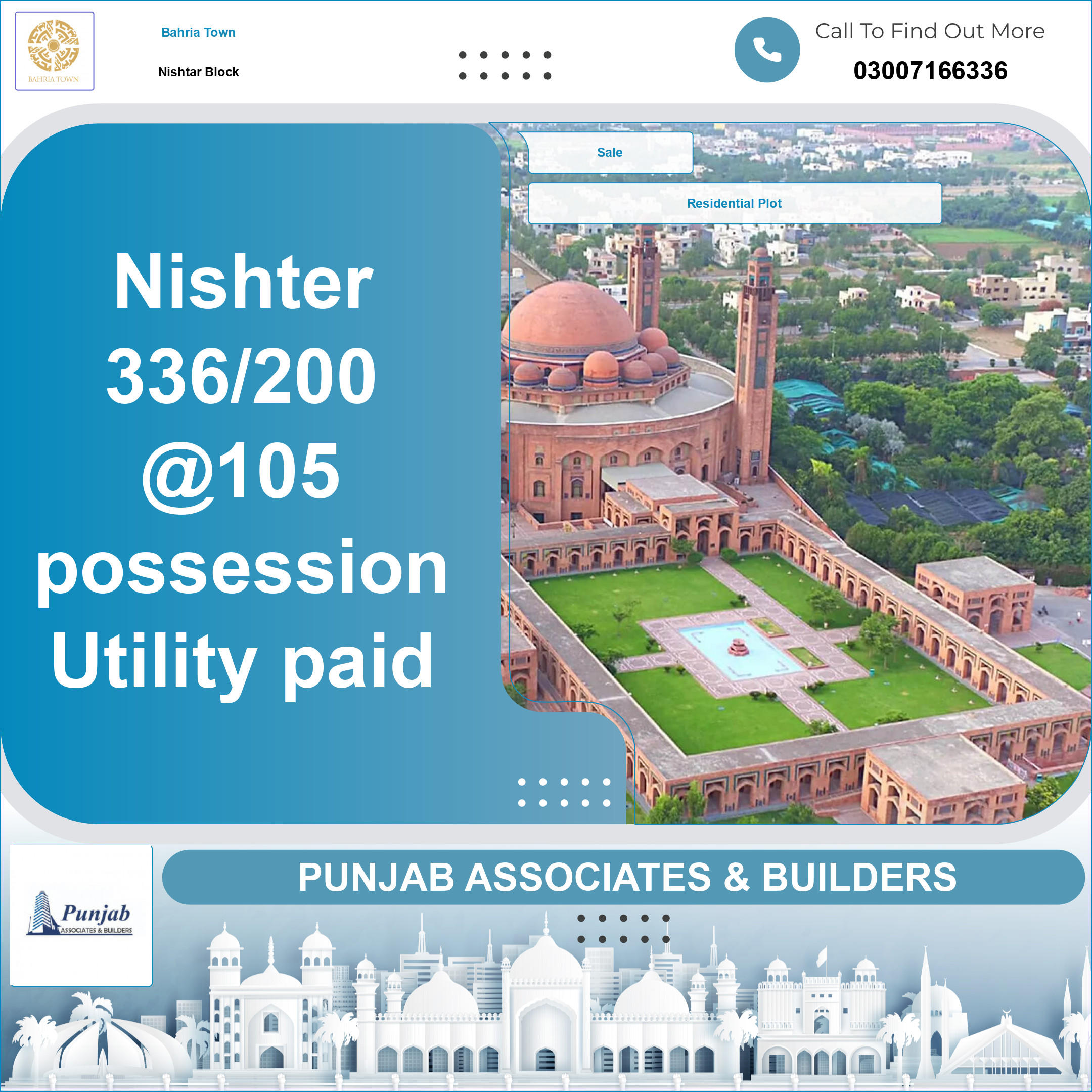 Residential Plot for Sale in Sector E - Nishtar Block -  Bahria Town, Lahore - (BP-369888)