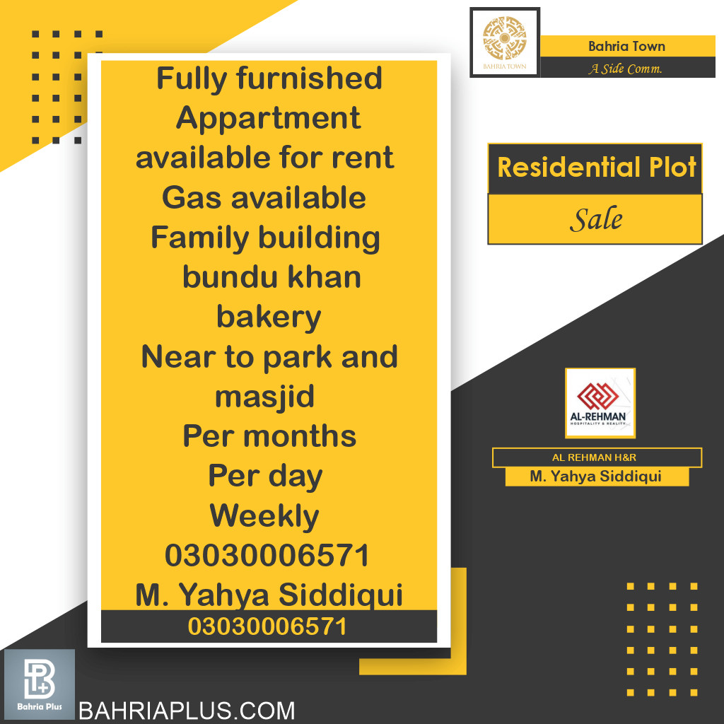 500 Sq. Ft. Residential Plot for Sale in Sector C - A Side -  Bahria Town, Lahore - (BP-369981)