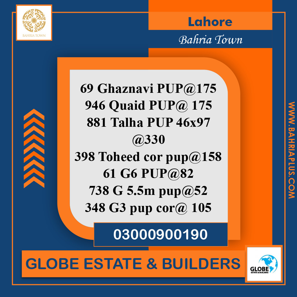Residential Plot for Sale in Bahria Town, Lahore - (BP-370291)