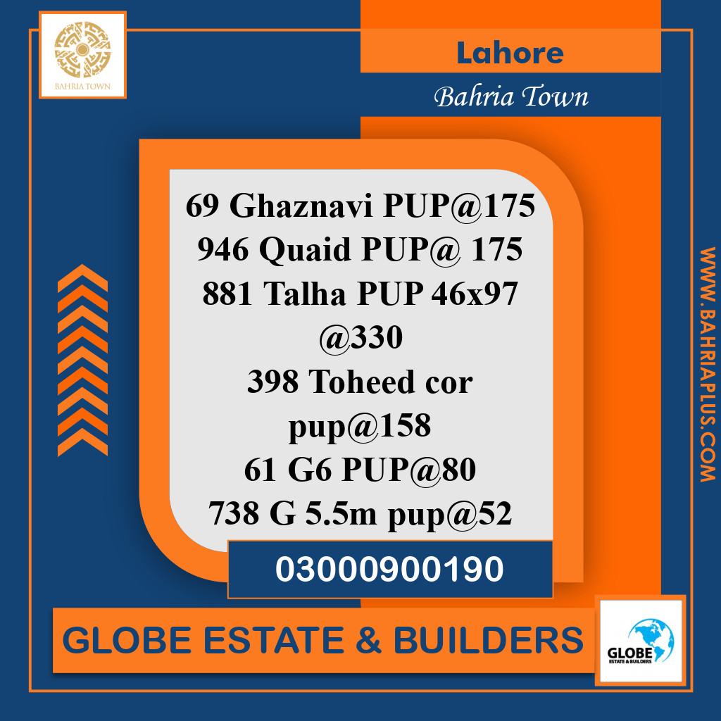 Residential Plot for Sale in Bahria Town, Lahore - (BP-370494)