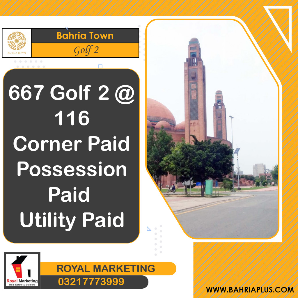 10 Marla Residential Plot for Sale in Golf Phase 2 -  Bahria Town, Lahore - (BP-370496)